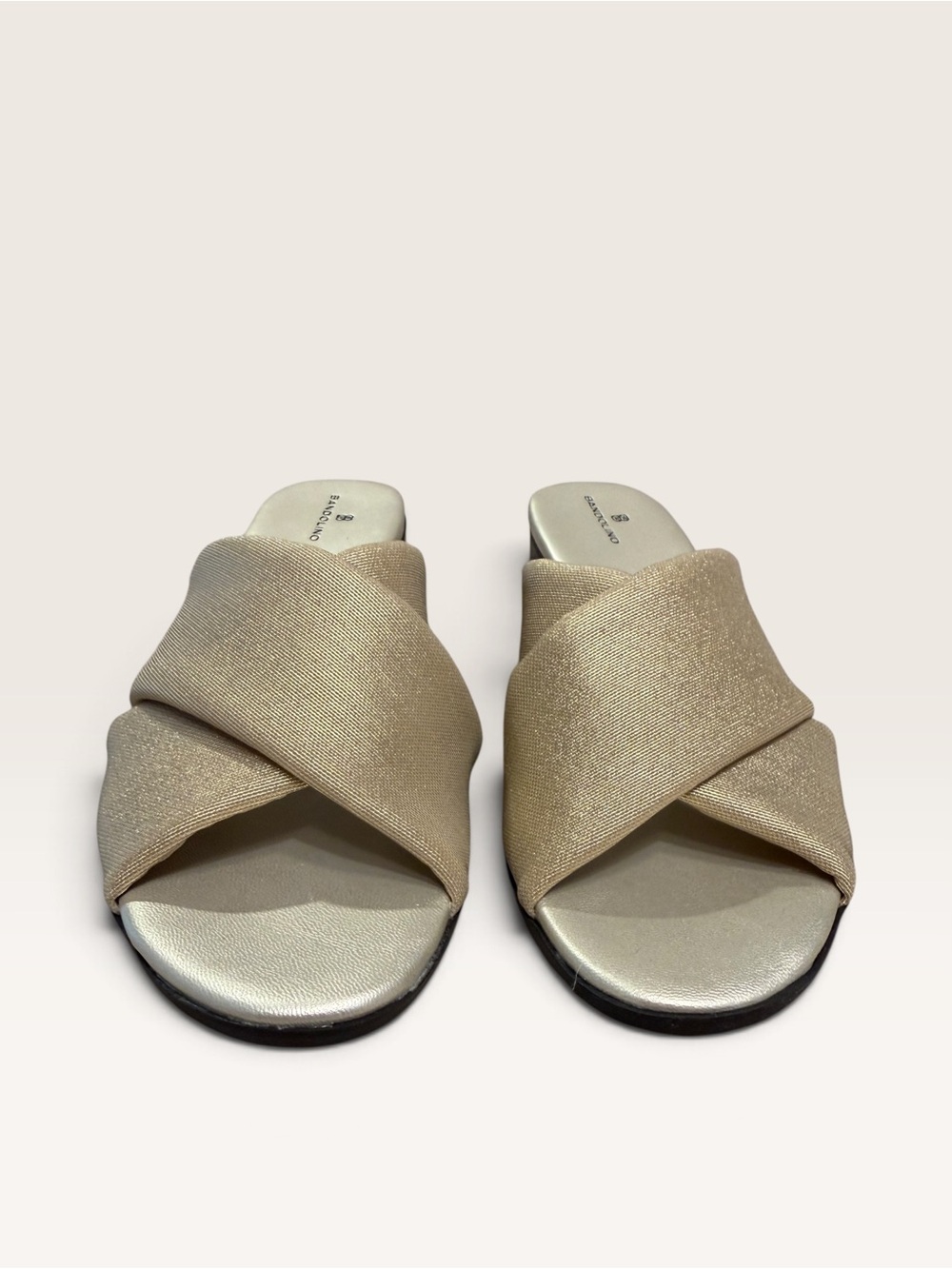 Bandolino Twisted Crossover Slide in Tan - Picture 2 of 8